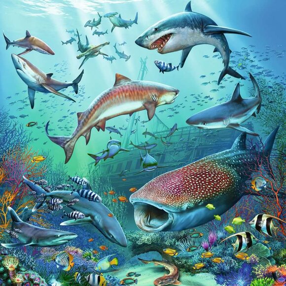 New sealed Ravensburger-3x49 Piece Puzzle Ocean Life (3 different puzzles ) - Picture 3 of 16